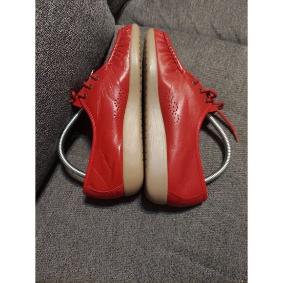SAS Bounce Red Leather Lace Up Moccasins Genuine Shoes Womens Size 9.5 Comfort - Picture 6 of 10
